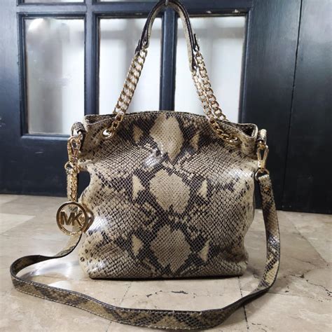 michael kors soldes sacs|Michael Kors snakeskin bag.